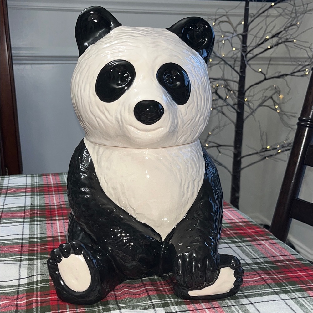 70’s Vintage Black and White Panda Cookie Jar 🐼 🍪 🐼